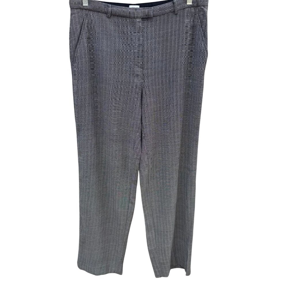 Armani Collezioni Vintage 90s Herringbone Italian Wool Dress Pants Luxury 14